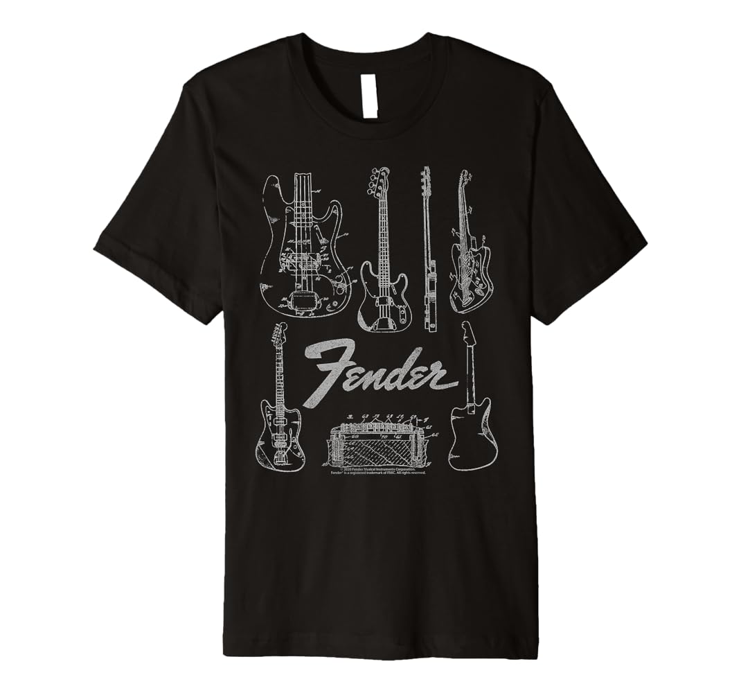 perri tnk guitar tシャツ custom guitar 黒t Amazon.com: Fender Guitars & Amp Logo Premium T-Shirt